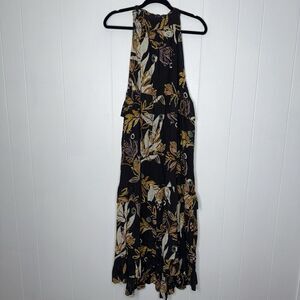 Free People Women’s Anita Floral Maxi Dress Tiered Ruffle Boho Size Small